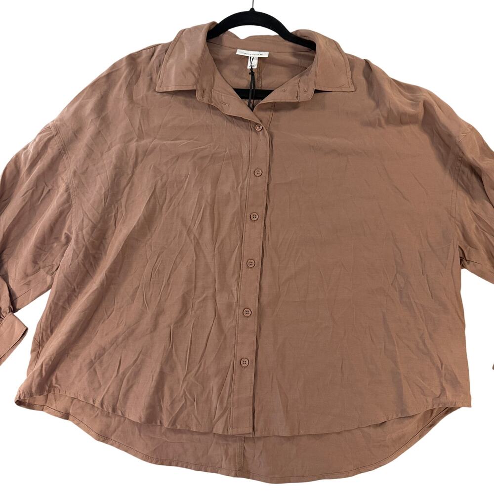 Prologue Women's Brown Long Sleeve Button Down Shirt - Size Large - NWT